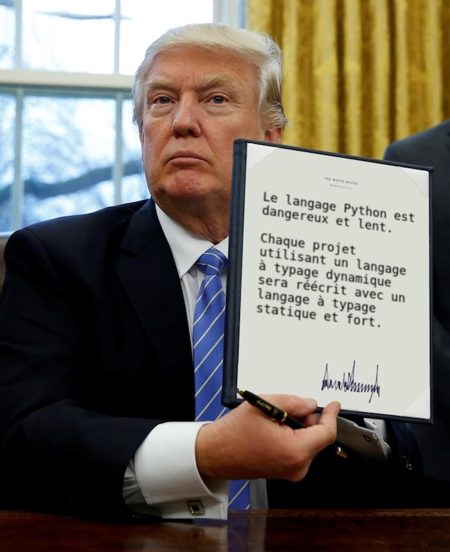 Trumps decree on Python
